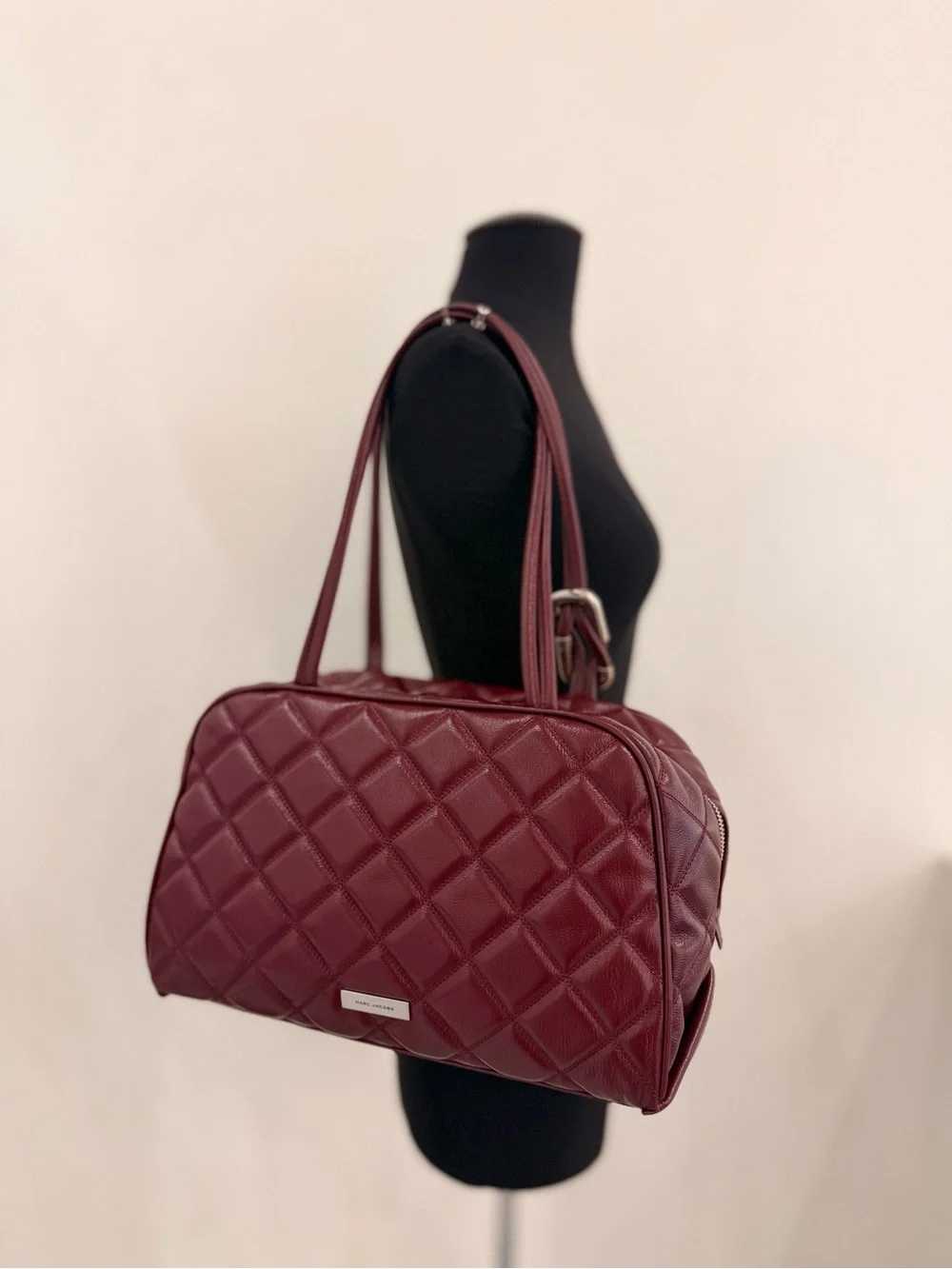 NWT Marc Jacobs quilted the dual satchel - dark plum